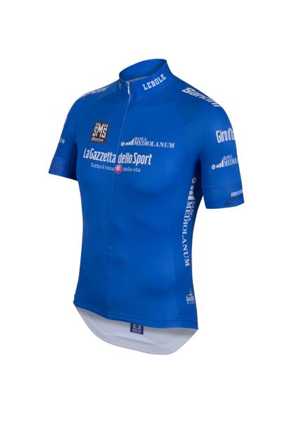 La maglia azzurra - Banca Mediolanum del leader della Classifica del Gran Premio della Montagna